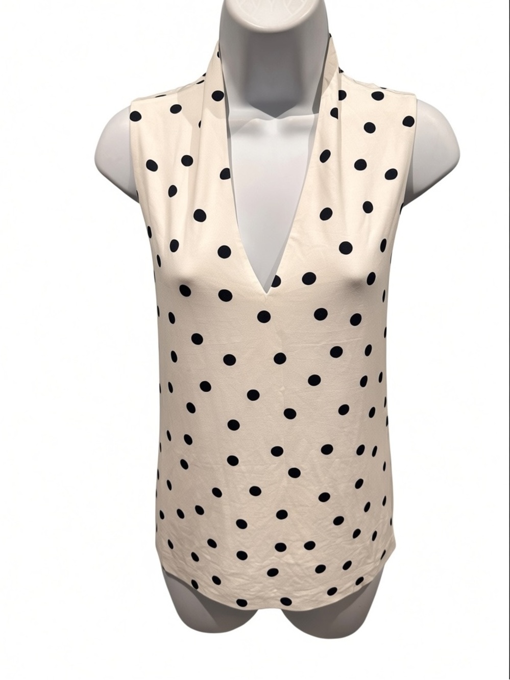 Ann Taylor Factory | Rainy Day Black and White Polka Dot Tank Top | Small New